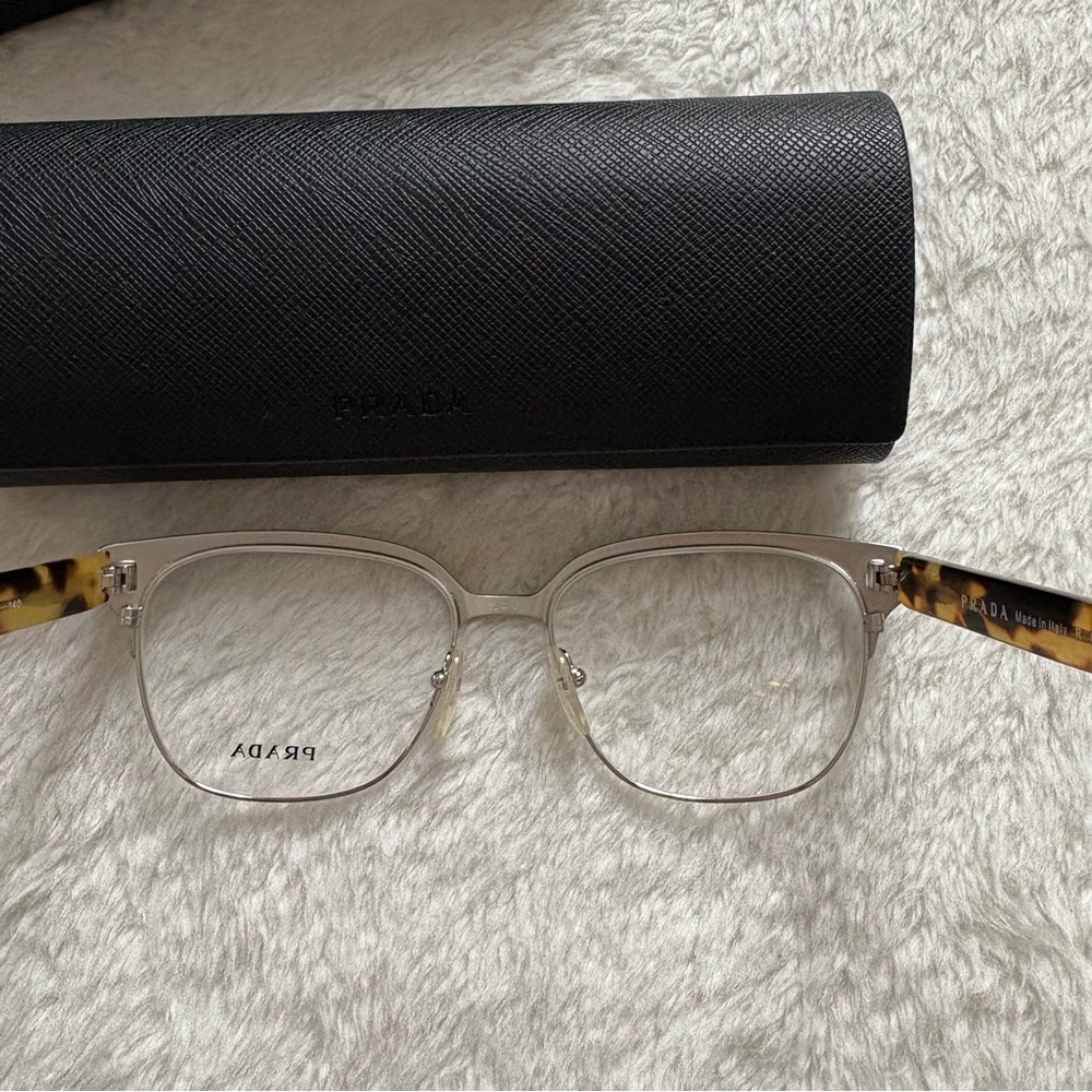 NEW PRADA made in Italy green and tortoise eye glasses frames - Picture 6 of 11